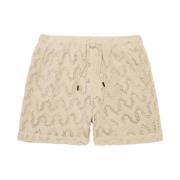 Geometrisk Bølge Heklet Shorts