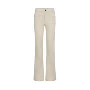 Beige Ann Charlotte Flare Jeans Ecru