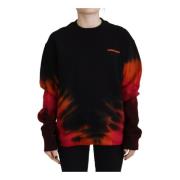 Logo Print Tie Dye Sweater