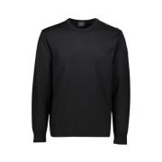 Herre Crewneck Genser med Skulderknapper