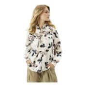 Zelma Bluse med Puffede Ermer