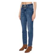 Denim Cowboy Bomull Rett Elastisk Jeans