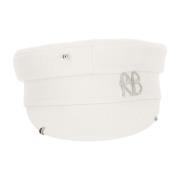 Ivory Stretch Visor Hat med Piercing