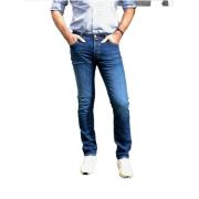 Slim Fit Jeans i Bomullsblanding med Brodert J-lomme