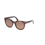 Brun Polarized Mørk Havana Solbriller Ft1109