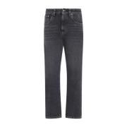 Svart Stone Denim Bomull Jeans