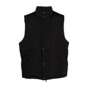 Svart Puffer Gilet