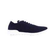 Blå Cashmere Sneakers Stilig Moderne Mann