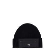 Svart Ull Beanie