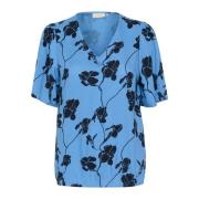 Riviera/Black Flower Print Bluse