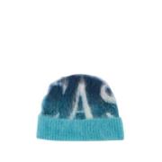 Blå Gradient Mohair Beanie