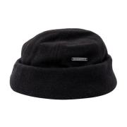 Randløs Ull Cashmere Beanie - Svart