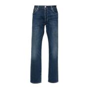 Blå Denim Straight Leg Jeans