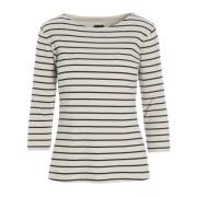 Breton Stripe Bluse Svart/Ivory