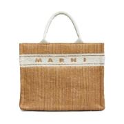 Brun Raffia East/West Tote Bag