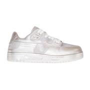 Sølv Low Top Basket Skinn Sneakers