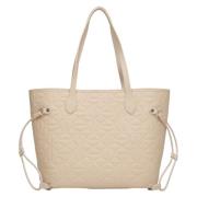 Kvinner Beige Skinn Shopper Bag Er00115046