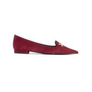 Bordeaux Suede Loafer med Metall Horsebit