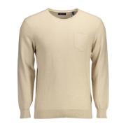 Elegant Beige Genser med Broderi