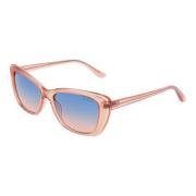 Rosa Cat Eye Solbriller Gradient Linse