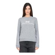 Grå Crewneck Genser Casual Høst Vinter