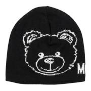 Abstrakt Teddybjørn Beanie med Logo