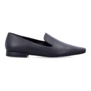 Svarte Skinnloafers