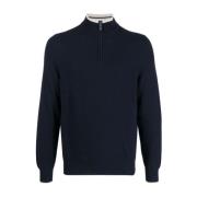 Luksus Cashmere Half-Zip Strikkeplagg