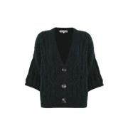 Kneppet Batwing Erme Cardigan