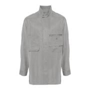 Grå Overshirt Casual Mote Stil