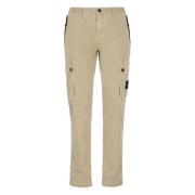 Beige Cargo Bukser med Ikonisk Patch