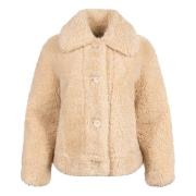 Melina Jakke - Sand Faux Fur Box Frakk