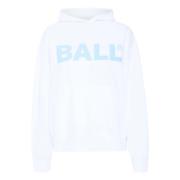 Logo Hoodie Sweatshirt Hvit