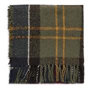 Multifarget Tartan Skjerf med Frynser