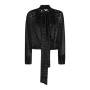 Devore Croc Mønster Bluse