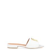 Hvit Nappa Lær Ciabatta Sandal