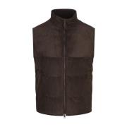 Brun Semsket Polstret Gilet