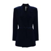 Navy Blue Scuba Jersey Blazer