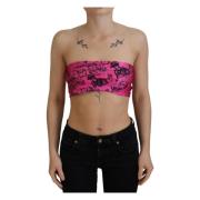 Rosa Avis Printet Crop Top