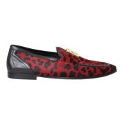 Leopard Loafers Rd Svart Formelle Menn Sko