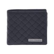 Wallet in black woven print leather