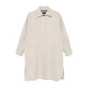 Beige Cashmere Oversize Coat