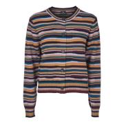 Stripete Ull Cardigan