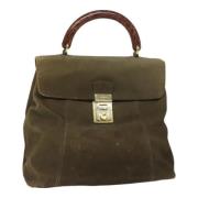 Pre-owned Suede handbags