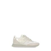 Ivory Skinn Sneakers med Ull Innsats