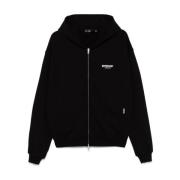 Svart Zip Hoodie Sweaters