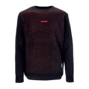 Jacquard Jumper Sweater Svart/rød