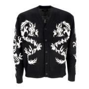 Dragon Jacquard Cardigan Svart