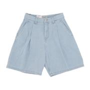 Blå Stein Bleket Denim Shorts