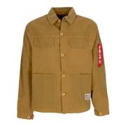 Fargeblokk Overshirt Jakke Khaki